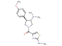 4-{[(3S*,4R*)-3-(dimethylamino)-4-(4-methoxyphenyl)pyrrolidin-1-yl]carbonyl}-N-methyl-1,3-thiazol-2-amine