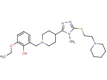 2-ethoxy-6-{[4-(4-methyl-5-{[2-(1-piperidinyl)ethyl]thio}-4H-1,2,4-triazol-3-yl)-1-piperidinyl]methyl}phenol