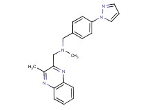 N-methyl-1-(3-methyl-2-quinoxalinyl)-N-[4-(1H-pyrazol-1-yl)benzyl]methanamine