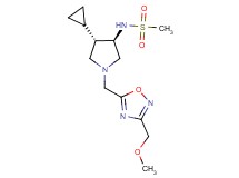 N-(rel-(3R,4S)-4-cyclopropyl-1-{[3-(methoxymethyl)-1,2,4-oxadiazol-5-yl]methyl}-3-pyrrolidinyl)methanesulfonamide hydrochloride