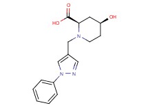 (2R*,4S*)-4-hydroxy-1-[(1-phenyl-1H-pyrazol-4-yl)methyl]piperidine-2-carboxylic acid