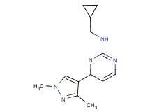N-(cyclopropylmethyl)-4-(1,3-dimethyl-1H-pyrazol-4-yl)pyrimidin-2-amine