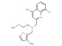 8-chloro-2-({(2-methoxyethyl)[(3-methyl-2-thienyl)methyl]amino}methyl)quinolin-4-ol