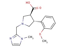 (3S*,4R*)-4-(2-methoxyphenyl)-1-[(1-methyl-1H-imidazol-2-yl)methyl]pyrrolidine-3-carboxylic acid