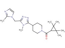 4-{4-methyl-5-[(2-methyl-1H-imidazol-1-yl)methyl]-4H-1,2,4-triazol-3-yl}-1-[(2,2,3,3-tetramethylcyclopropyl)carbonyl]piperidine