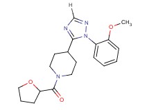 4-[1-(2-methoxyphenyl)-1H-1,2,4-triazol-5-yl]-1-(tetrahydrofuran-2-ylcarbonyl)piperidine