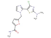 5-({2-[4-chloro-2-(dimethylamino)-1,3-thiazol-5-yl]-1H-imidazol-1-yl}methyl)-N-methyl-2-furamide