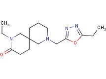 2-ethyl-8-[(5-ethyl-1,3,4-oxadiazol-2-yl)methyl]-2,8-diazaspiro[5.5]undecan-3-one