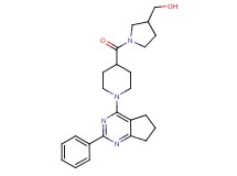 (1-{[1-(2-phenyl-6,7-dihydro-5H-cyclopenta[d]pyrimidin-4-yl)piperidin-4-yl]carbonyl}pyrrolidin-3-yl)methanol