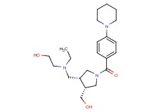2-(ethyl{[(3R*,4R*)-4-(hydroxymethyl)-1-(4-piperidin-1-ylbenzoyl)pyrrolidin-3-yl]methyl}amino)ethanol