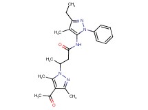3-(4-acetyl-3,5-dimethyl-1H-pyrazol-1-yl)-N-(3-ethyl-4-methyl-1-phenyl-1H-pyrazol-5-yl)butanamide