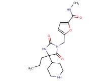5-{[2,5-dioxo-4-(4-piperidinyl)-4-propyl-1-imidazolidinyl]methyl}-N-methyl-2-furamide hydrochloride