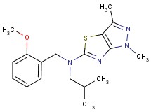 N-isobutyl-N-(2-methoxybenzyl)-1,3-dimethyl-1H-pyrazolo[3,4-d][1,3]thiazol-5-amine