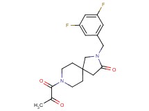 2-(3,5-difluorobenzyl)-8-pyruvoyl-2,8-diazaspiro[4.5]decan-3-one