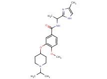 3-[(1-isopropylpiperidin-4-yl)oxy]-4-methoxy-N-[1-(4-methyl-1H-imidazol-2-yl)ethyl]benzamide