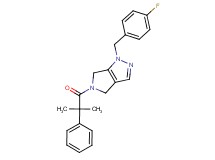 1-(4-fluorobenzyl)-5-(2-methyl-2-phenylpropanoyl)-1,4,5,6-tetrahydropyrrolo[3,4-c]pyrazole