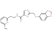 2-[(1,3-benzodioxol-5-yloxy)methyl]-N-[2-(6-methyl-2-pyridinyl)ethyl]-1,3-oxazole-4-carboxamide