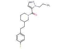 3-[2-(4-fluorophenyl)ethyl]-1-[(1-propyl-1H-pyrazol-5-yl)carbonyl]piperidine