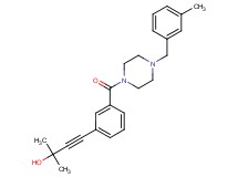 2-methyl-4-(3-{[4-(3-methylbenzyl)piperazin-1-yl]carbonyl}phenyl)but-3-yn-2-ol