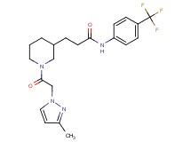 3-{1-[(3-methyl-1H-pyrazol-1-yl)acetyl]-3-piperidinyl}-N-[4-(trifluoromethyl)phenyl]propanamide