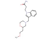 3-(3-{[2-(2-methoxyethyl)morpholin-4-yl]methyl}-1H-indol-1-yl)propanamide