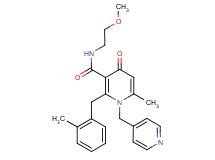 N-(2-methoxyethyl)-6-methyl-2-(2-methylbenzyl)-4-oxo-1-(4-pyridinylmethyl)-1,4-dihydro-3-pyridinecarboxamide