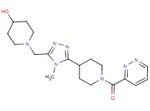 1-({4-methyl-5-[1-(pyridazin-3-ylcarbonyl)piperidin-4-yl]-4H-1,2,4-triazol-3-yl}methyl)piperidin-4-ol