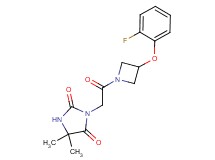 3-{2-[3-(2-fluorophenoxy)azetidin-1-yl]-2-oxoethyl}-5,5-dimethylimidazolidine-2,4-dione