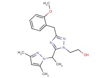 2-[5-[1-(3,5-dimethyl-1H-pyrazol-1-yl)ethyl]-3-(2-methoxybenzyl)-1H-1,2,4-triazol-1-yl]ethanol