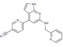 6-{6-[(pyridin-2-ylmethyl)amino]-1H-pyrrolo[2,3-b]pyridin-4-yl}nicotinonitrile