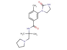 N-(1,1-dimethyl-2-pyrrolidin-1-ylethyl)-4-methyl-3-(2-oxoimidazolidin-1-yl)benzamide