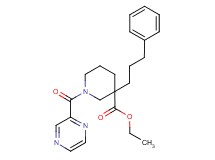 ethyl 3-(3-phenylpropyl)-1-(2-pyrazinylcarbonyl)-3-piperidinecarboxylate