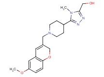 (5-{1-[(6-methoxy-2H-chromen-3-yl)methyl]piperidin-4-yl}-4-methyl-4H-1,2,4-triazol-3-yl)methanol