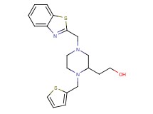 2-[4-(1,3-benzothiazol-2-ylmethyl)-1-(2-thienylmethyl)-2-piperazinyl]ethanol