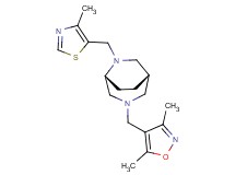 (1S*,5R*)-3-[(3,5-dimethyl-4-isoxazolyl)methyl]-6-[(4-methyl-1,3-thiazol-5-yl)methyl]-3,6-diazabicyclo[3.2.2]nonane