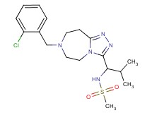 N-{1-[7-(2-chlorobenzyl)-6,7,8,9-tetrahydro-5H-[1,2,4]triazolo[4,3-d][1,4]diazepin-3-yl]-2-methylpropyl}methanesulfonamide