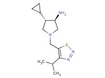 rel-(3R,4S)-4-cyclopropyl-1-[(4-isopropyl-1,2,3-thiadiazol-5-yl)methyl]-3-pyrrolidinamine dihydrochloride