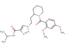 1-{2-[1-(2,4-dimethoxybenzoyl)-2-piperidinyl]ethyl}-N-isopropyl-1H-1,2,3-triazole-4-carboxamide