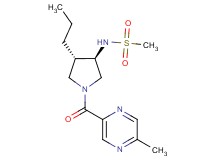 N-{(3R*,4S*)-1-[(5-methyl-2-pyrazinyl)carbonyl]-4-propyl-3-pyrrolidinyl}methanesulfonamide