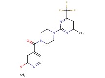 2-[4-(2-methoxyisonicotinoyl)-1-piperazinyl]-4-methyl-6-(trifluoromethyl)pyrimidine