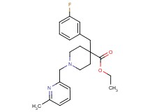 ethyl 4-(3-fluorobenzyl)-1-[(6-methyl-2-pyridinyl)methyl]-4-piperidinecarboxylate