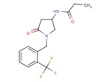 N-{5-oxo-1-[2-(trifluoromethyl)benzyl]-3-pyrrolidinyl}propanamide