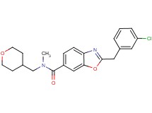 2-(3-chlorobenzyl)-N-methyl-N-(tetrahydro-2H-pyran-4-ylmethyl)-1,3-benzoxazole-6-carboxamide