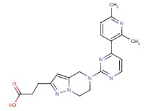 3-{5-[4-(2,6-dimethyl-3-pyridinyl)-2-pyrimidinyl]-4,5,6,7-tetrahydropyrazolo[1,5-a]pyrazin-2-yl}propanoic acid