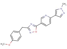 5-[3-(4-methoxybenzyl)-1,2,4-oxadiazol-5-yl]-2-(1-methyl-1H-pyrazol-4-yl)pyridine