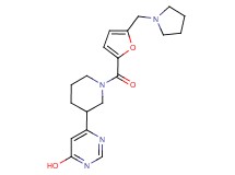 6-{1-[5-(pyrrolidin-1-ylmethyl)-2-furoyl]piperidin-3-yl}pyrimidin-4-ol