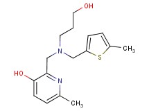 2-({(3-hydroxypropyl)[(5-methyl-2-thienyl)methyl]amino}methyl)-6-methylpyridin-3-ol