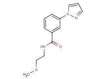 N-(2-methoxyethyl)-3-(1H-pyrazol-1-yl)benzamide