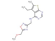 5-ethyl-N-{[5-(methoxymethyl)-1,2,4-oxadiazol-3-yl]methyl}-6-methylthieno[2,3-d]pyrimidin-4-amine