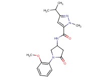 3-isopropyl-N-[1-(2-methoxyphenyl)-5-oxopyrrolidin-3-yl]-1-methyl-1H-pyrazole-5-carboxamide